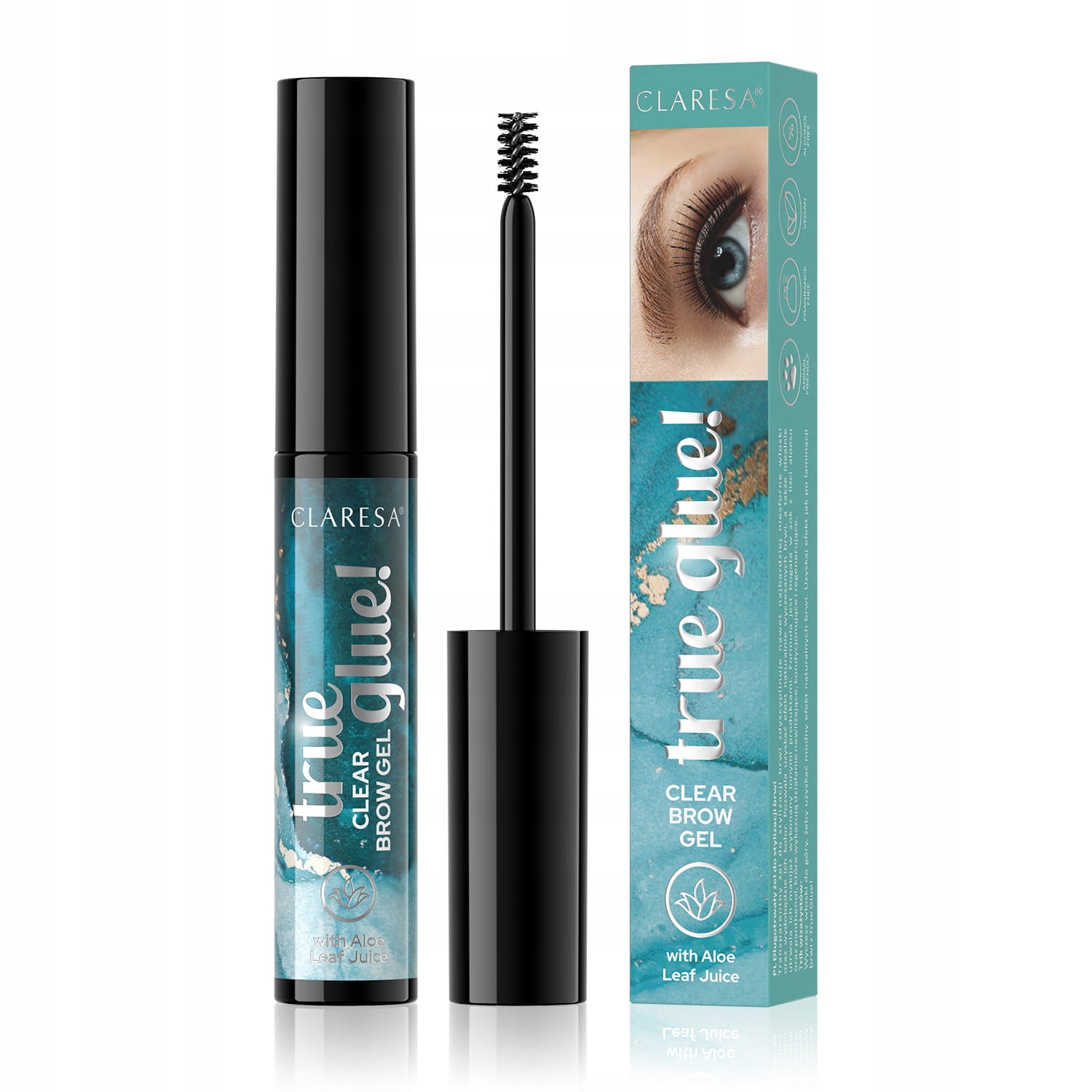 Claresa True Glue! Clear Brow Gel bespalvis antakių formavimo gelis